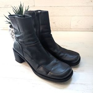 Diba Shoes - Diba Retro Leather Chunky Heel Boots Size 8.5 Diba Shoes - Diba Retro Leather Chunky Heel Boots Size 8.5